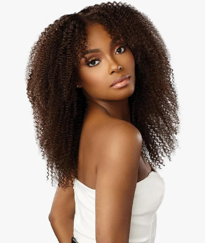 Braided wigs with a pre - plucked hairline for a natural lookSensationnel Empire Human Hair Wet & Wavy Kinky Curly