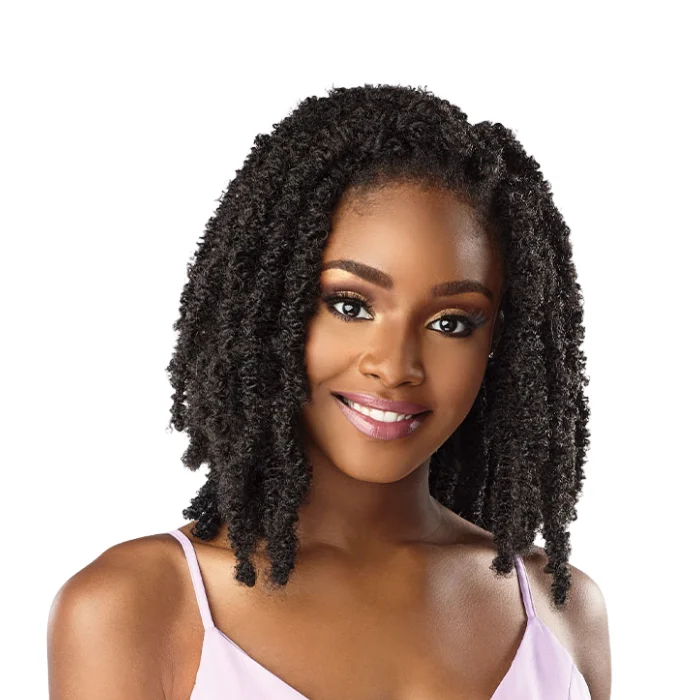 Braided wigs with a middle - part for a classic and elegant styleSensationnel Lulutress Crochet Braid - 3X Butterfly Locs Bob (8",10",12")