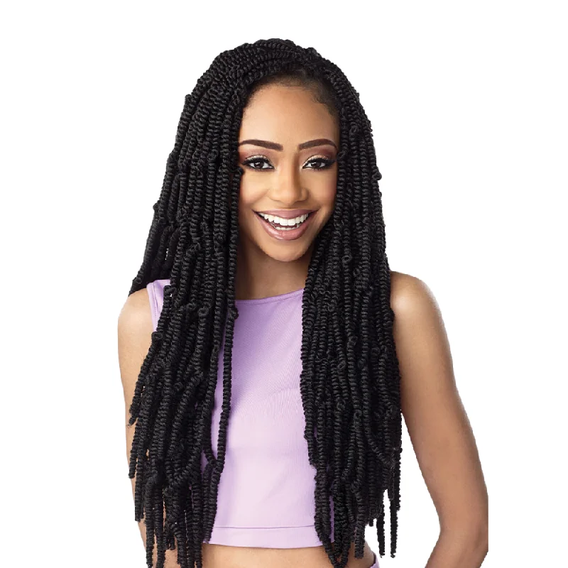 Kinky braided wigs with a tight curl pattern for authenticitySensationnel Lulutress Crochet Braids - 3X Bomb Twist 18"