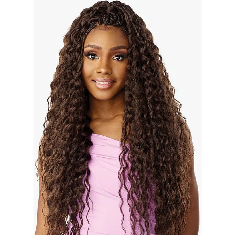 Blonde braided wigs for a trendy and sun - kissed appearanceSensationnel Lulutress Synthetic Braids – 3X French Wave 24"