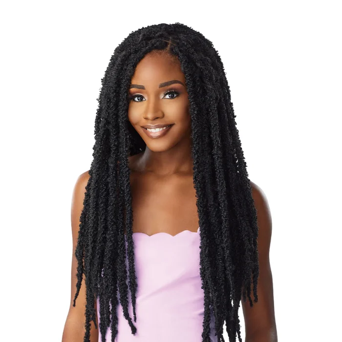 Braided wigs with a middle - part for a classic and elegant styleSensationnel Lulutress Synthetic Crochet braid - 2X Butterfly Locs 24"