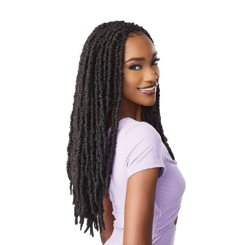 Bob - length braided wigs for a short and sassy lookSensationnel Lulutress Synthetic Crochet Braids - 2X Skinny Butterfly Locs 18"