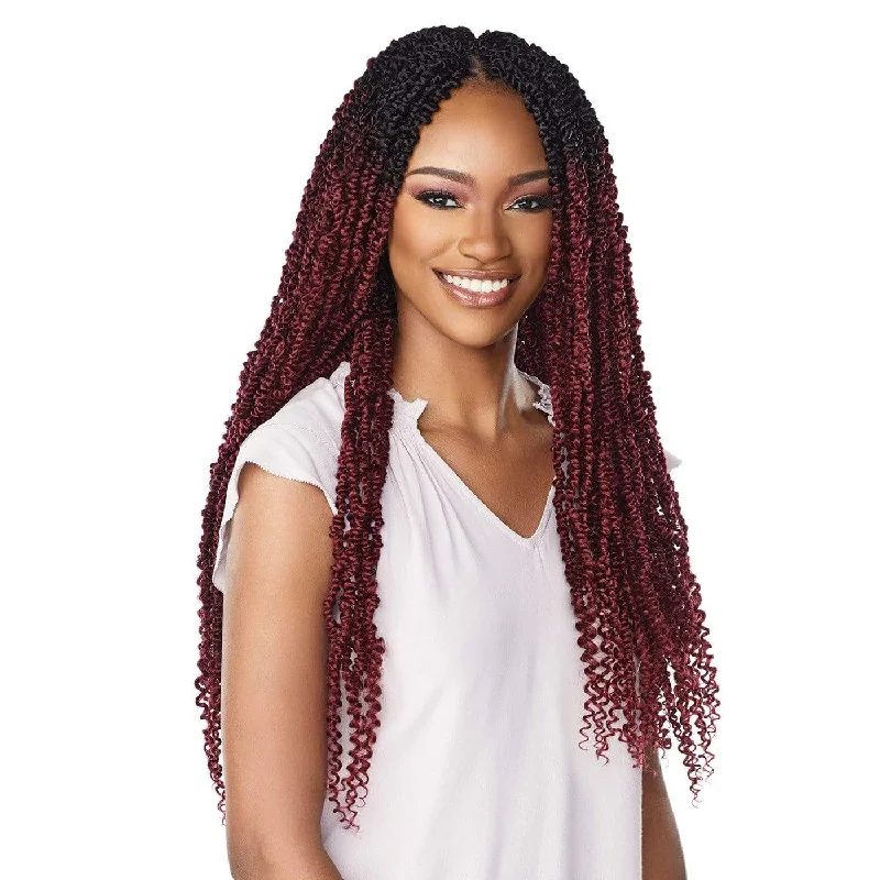 Heat - resistant braided wigs for styling flexibilitySensationnel Lulutress Synthetic Crochet Braids - 2X Skinny Passion Twist 24"