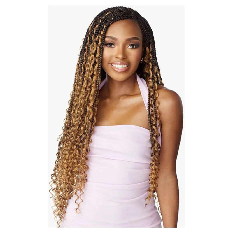 Box braided wigs with jumbo size for a bold lookSensationnel Lulutress Synthetic Pre-Looped Braids – 3X Boho Box Braid 28"