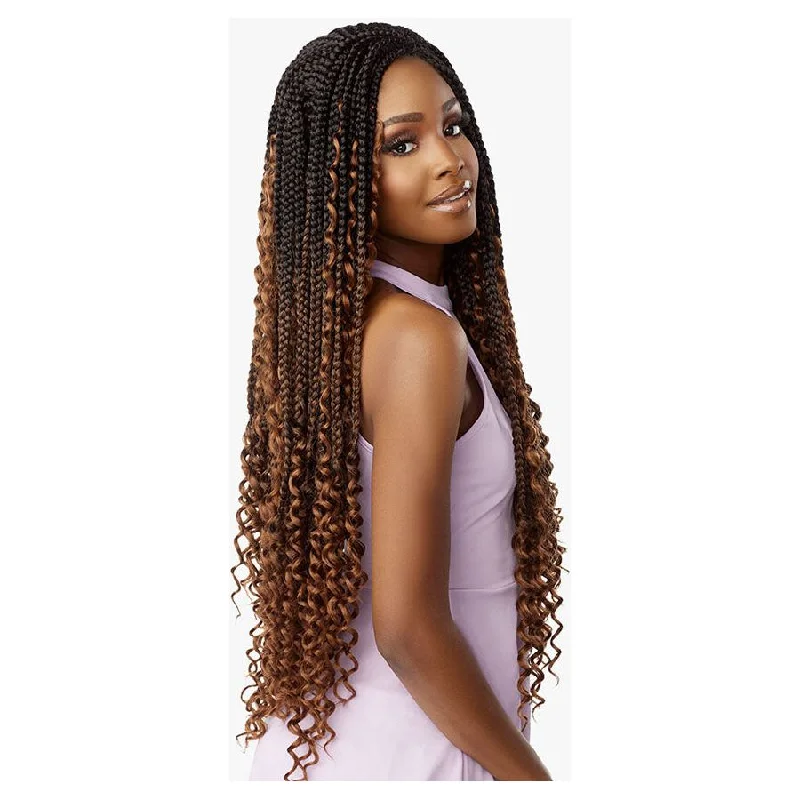 Blonde braided wigs for a trendy and sun - kissed appearanceSensationnel Lulutress Synthetic Pre-Looped Braids – 3X Boho Box Braid Large 28"