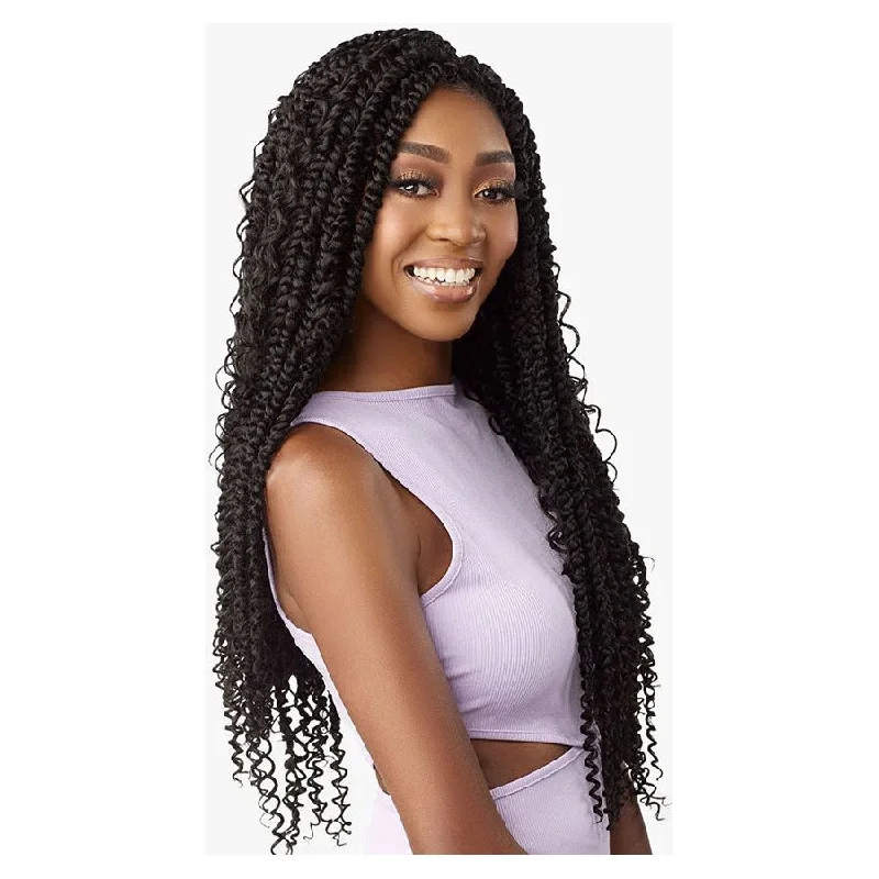 Heat - resistant braided wigs for styling flexibilitySensationnel Lulutress Synthetic Pre-Looped Braids – 3X Boho Passion Twist 24"