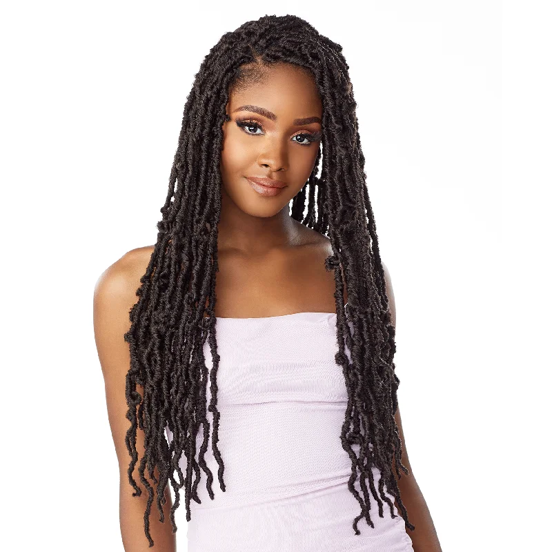 Bohemian - style braided wigs with added beads and accessoriesSensationnel Lulutress Synthetic Crochet Braids - 3X Distressed Locs 24" (1 & 4 only)