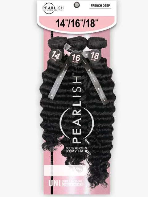 Long - length braided wigs for a glamorous and voluminous styleSensationnel Pearlish Multi Pack 15A 100% Human Hair Weaves- FRENCH DEEP