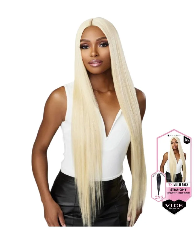 Box braided wigs with jumbo size for a bold lookSensationnel Vice Bundle 3X Multi- Straight