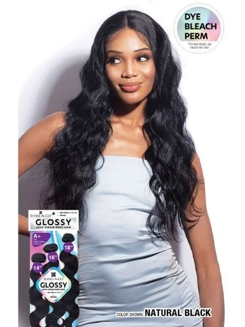 Braided wigs with a side - part for a flattering lookShake N Go Glossy 100% Virgin Remy Hair BODY WAVE 3pcs  *BFCM