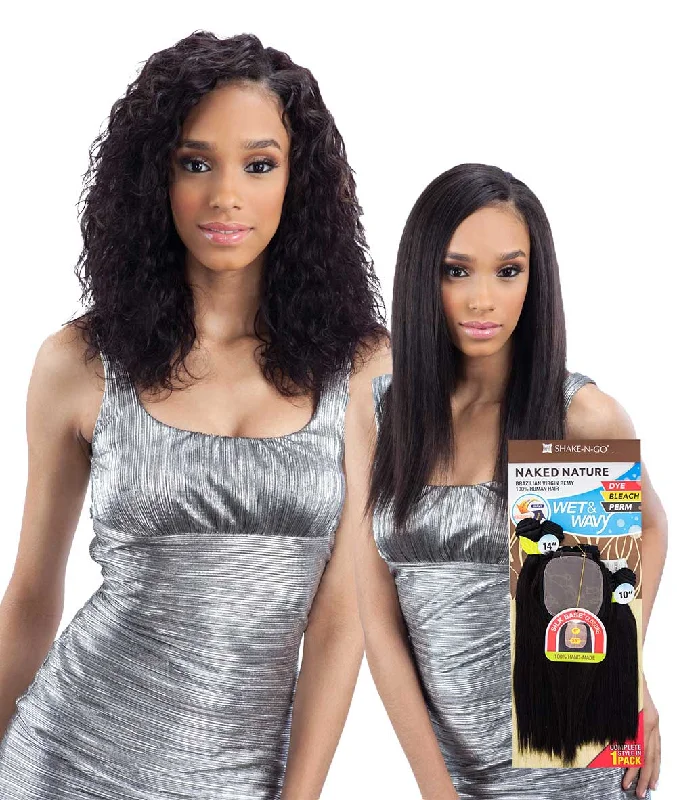 Micro braided wigs for a delicate and intricate styleShake-N-Go Naked Nature Wet&Wavy Loose Curl