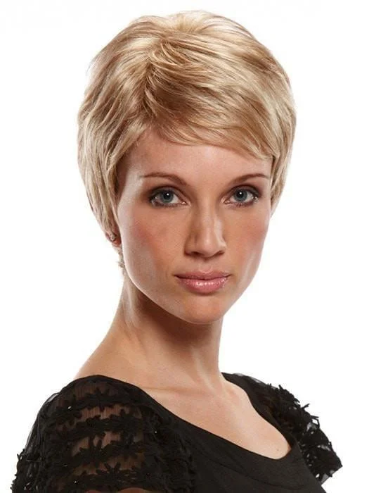 Long - length wig with a side - swept bang for a sophisticated lookSimplicity Petite | Synthetic Wig (Basic Cap)