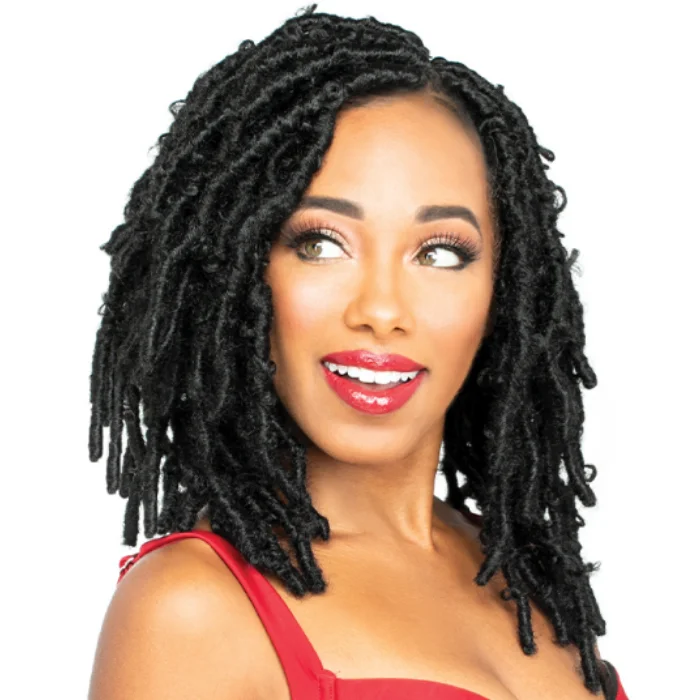 Braided wigs with a natural - looking scalp for a more realistic finishZury Synthetic Crochet Braids - 2x Butterfly Distressed Locs 10"