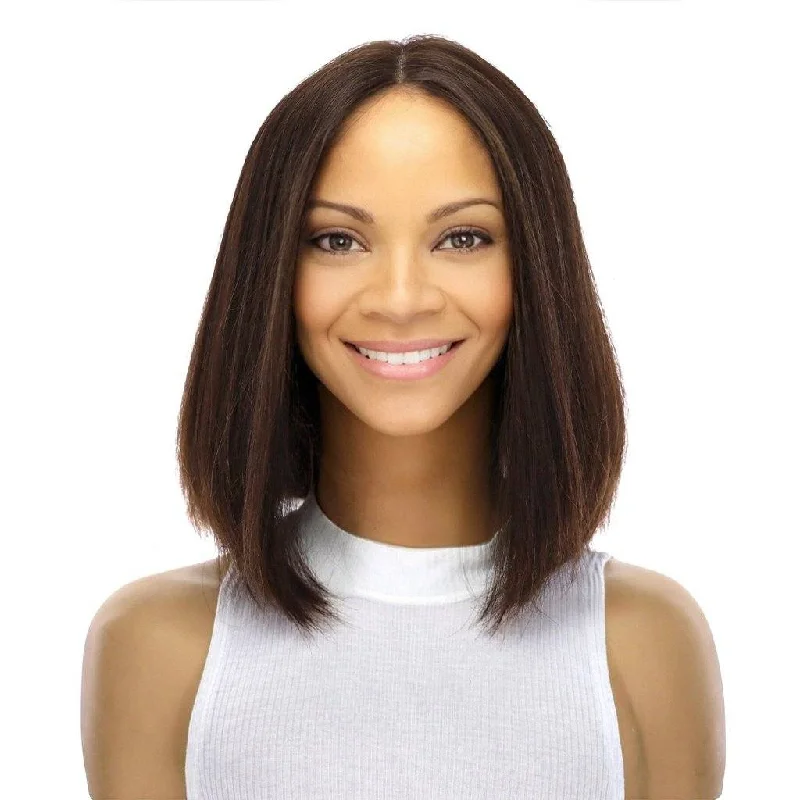 Petite short wig designed for a more delicate frame12" Divine Luxe Lace Top Wig #4 Dark Brown