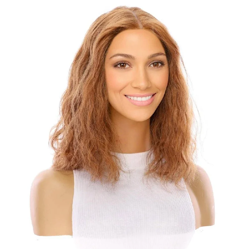 Petite short wig designed for a more delicate frame16" Divine Lace Top Wig Strawberry Blonde Wavy