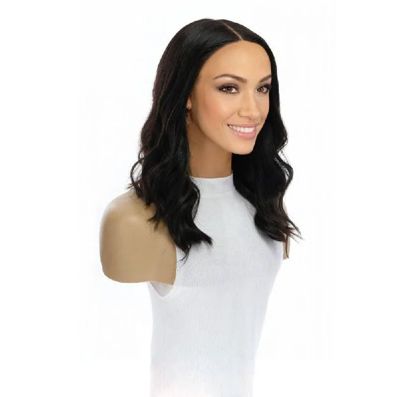 Lace - front short wig for a seamless and realistic hairline16" Secret Lace Top Wig #2 Neutral Dark Brown