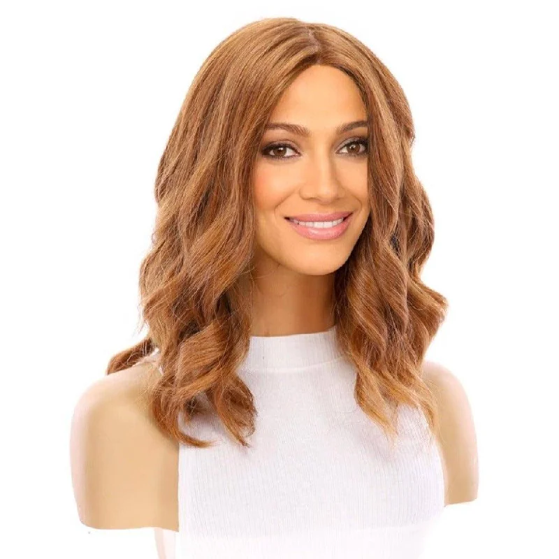 Heat - resistant short wig for easy styling with hot tools16" Luxe Silk Top Wig #31 Copper