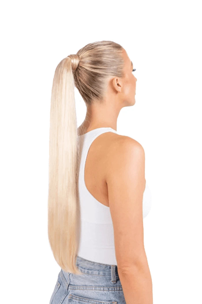 Human hair ponytails with a natural shine for a luxurious look24" Mega Straight Up Wrap Around Ponytail Extension