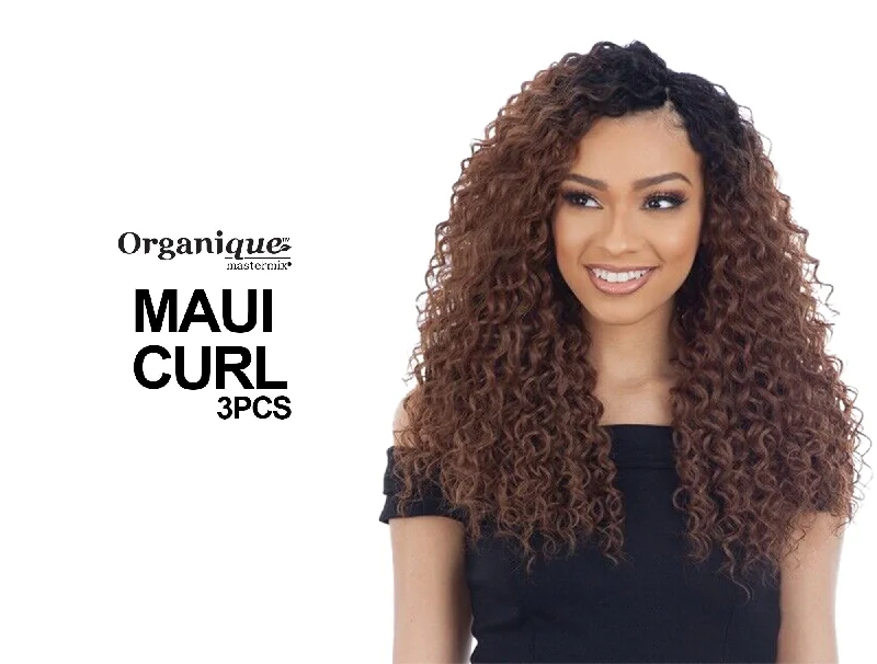 Black - colored ponytails for a classic and timeless appearanceSHAKE N GO ORGANIQUE MAUI CURL 3PCS (18"20"22")