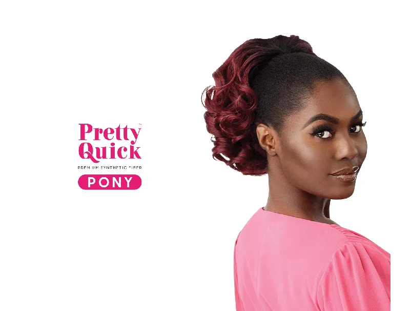 Synthetic ponytails with heat - resistant fibers for easy stylingOUTRE PRETTY QUICK PREMIUM SYNTHETIC PONYTAIL - ELVITA