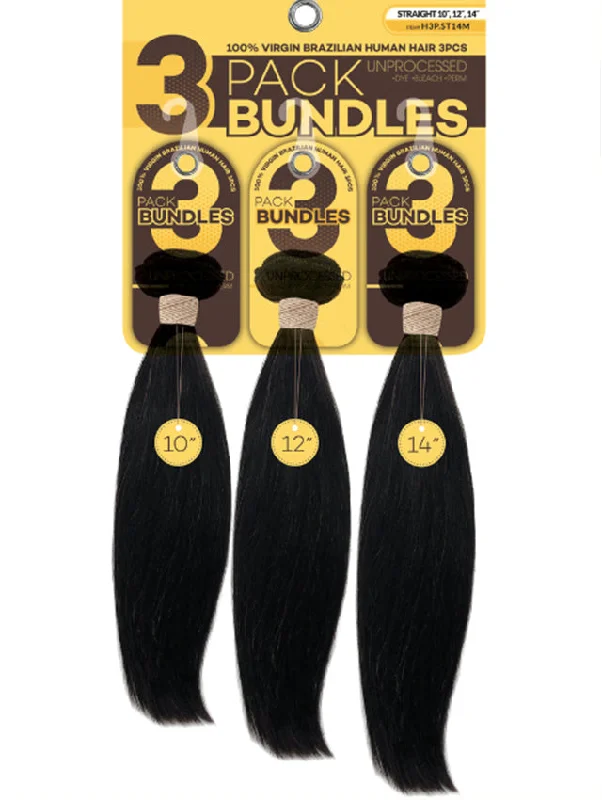 Braid & Plait Hair Extensions with a Straight End for a Sleek AppearanceBeshe 100% Virgin Brazilian Human Hair 3 Pack Bundles - STRAIGHT (H3P.ST)