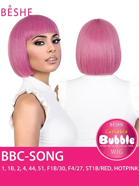 Layered short wig to add volume and dimensionBeshe Bubble Curlable Wig - BBC SONG