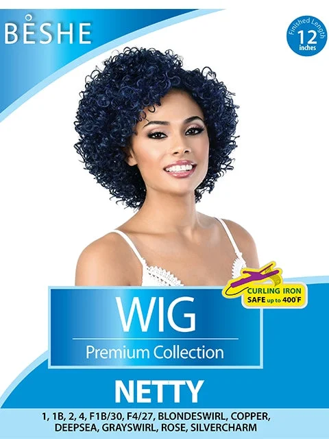 Heat - resistant short wig for easy styling with hot toolsBeshe Hair Heat Resistant Fiber Wig - NETTY