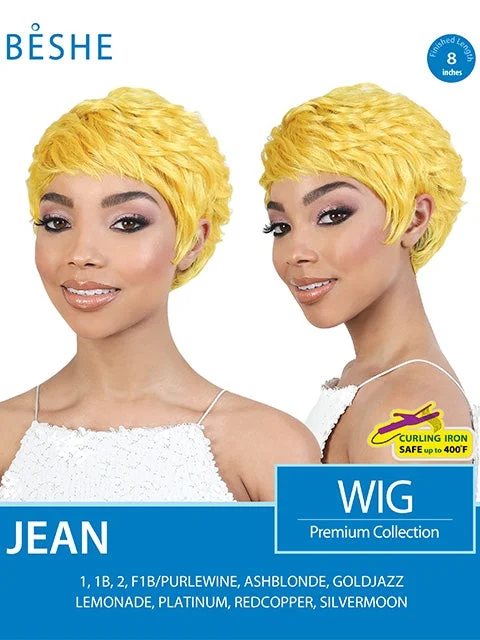 Short wig with a side - swept bang for a sophisticated and flattering styleBeshe Hair Premium Wig - JEAN