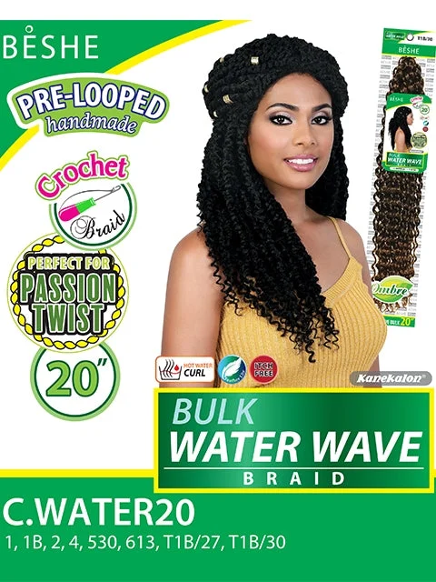 Sew - in Braid & Plait Hair Extensions for a Long - Lasting and Secure StyleBeshe Pre-Looped WATER WAVE Crochet Braid 20