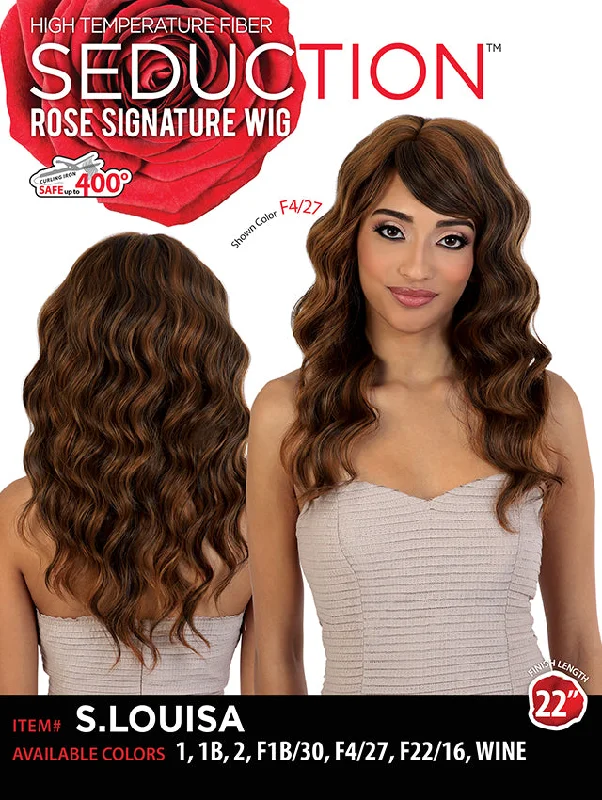 Short wig with a curly texture for a playful and youthful vibeSeduction Rose Signature Synthetic Wig - S.LOUISA