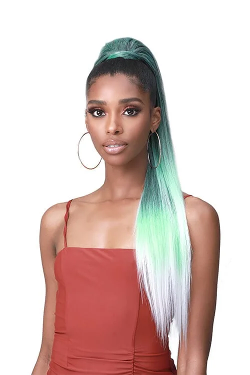 High - volume ponytails for a bold and glamorous appearanceBobbi Boss Miss Origin Designer Mix Tress Up Yaky Straight 32" Ponytail MOD011