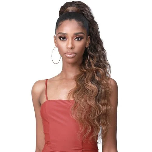 Ponytails for a formal event with a touch of sparkle or beadsBobbi Boss Miss Origin Tress Up Human Hair Blend Drawstring Ponytail - MOD022 Body Wave 28"