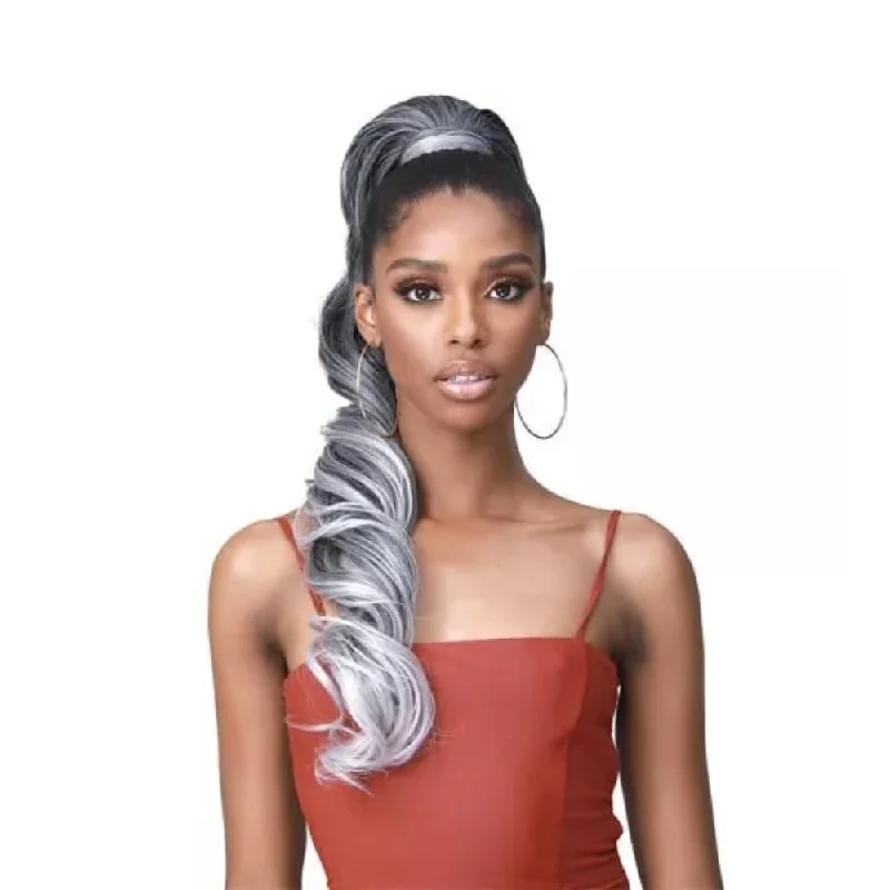 High - volume ponytails for a bold and glamorous appearanceBobbi Boss Miss Origin Tress Up Human Hair Blend Drawstring Ponytail - MOD025 Loose Curl 28"