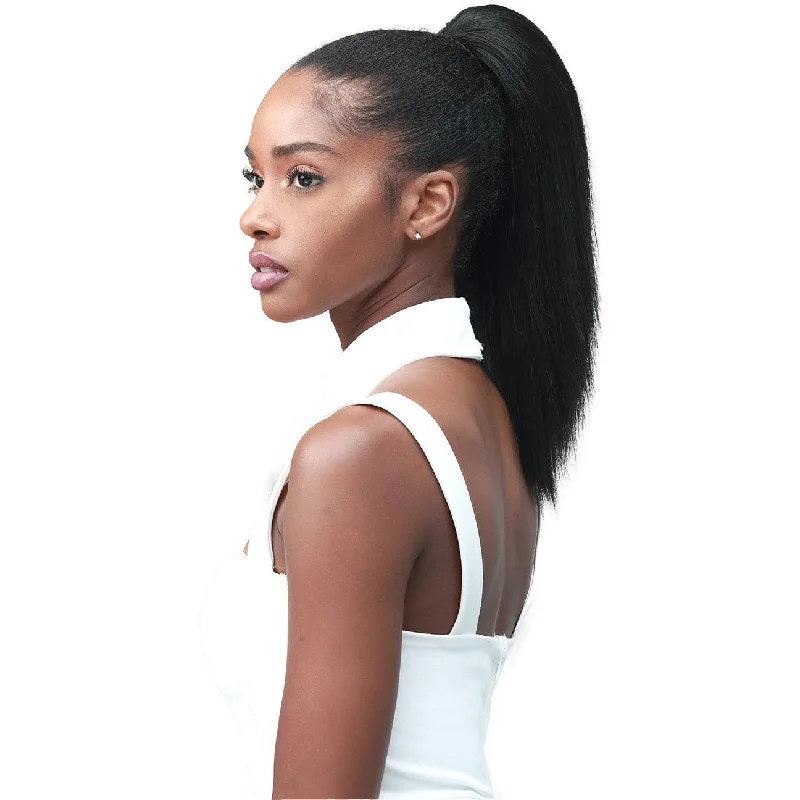 Blonde - colored ponytails for a sun - kissed and trendy lookBobbi Boss Miss Origin Tress Up Human Hair Blend Drawstring Ponytail - MOD007 Yaky Straight 14"