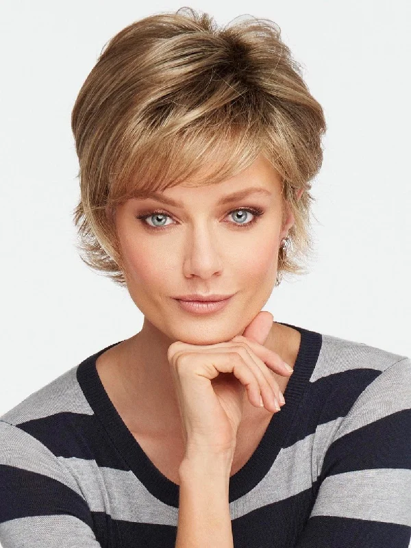 Lace - front short wig for a seamless and realistic hairlineBoost | Synthetic Wig by Raquel Welch