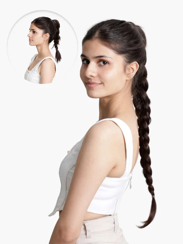 Black - colored ponytails for a classic and timeless appearanceBraided Ponytail Extensions