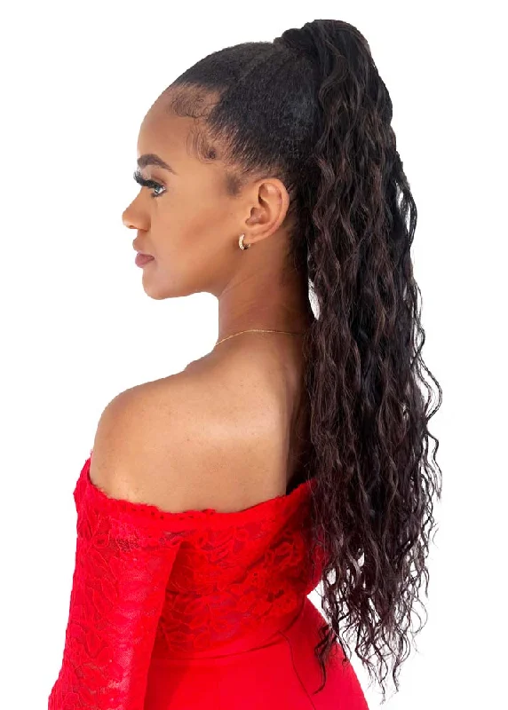 Straight ponytails with a sleek finish for a modern and polished lookBrinley Ponytail