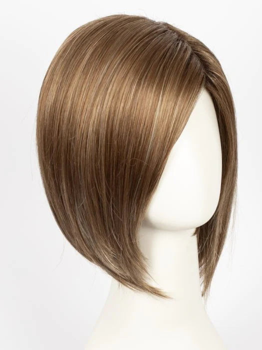 MAPLE-SUGAR-R | Light-Medium Brown Base with Warm Medium Blonde Highlights and Dark Brown Roots