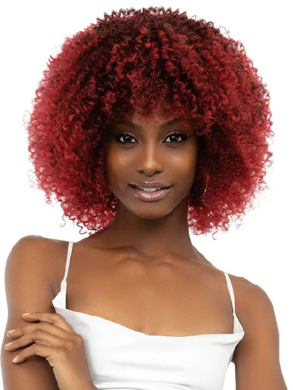 Short wig with a side - swept bang for a sophisticated and flattering styleJanet Collection Natural Afro LEON Wig