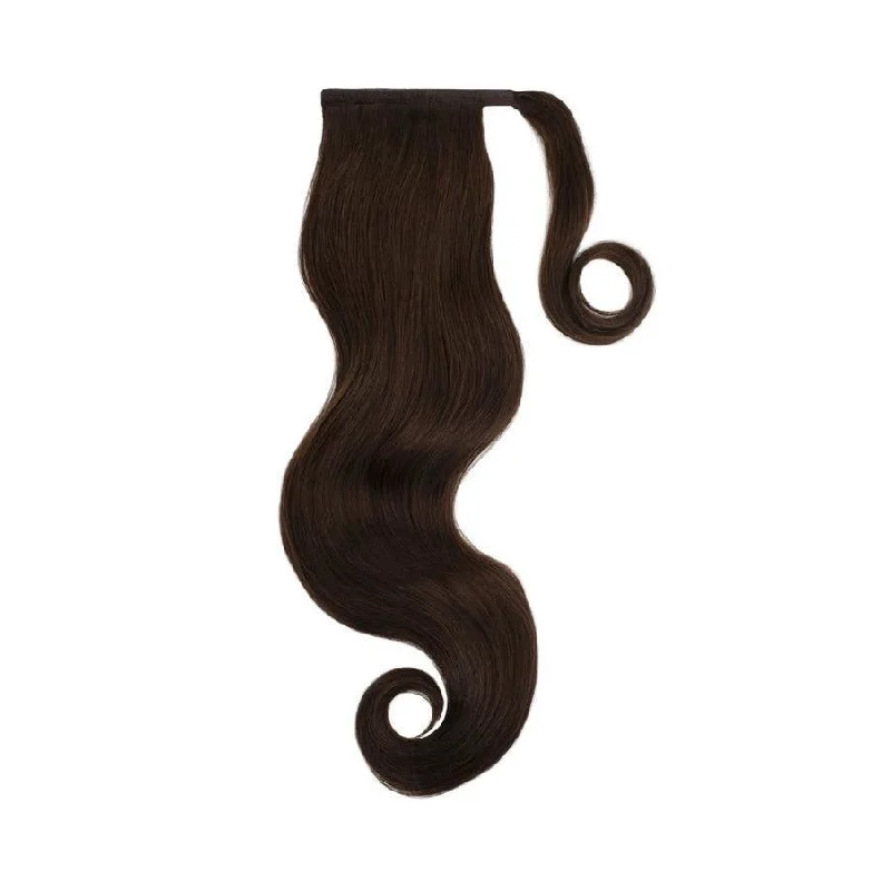 Ponytails for a formal event with a touch of sparkle or beadsDARKEST BROWN Remy Human Hair Ponytail