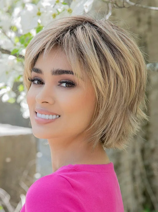 Short wig with auburn highlights for a warm and rich colorDelaney (Clearance)