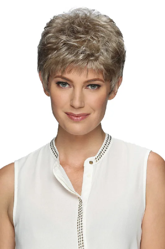 Short wig with auburn highlights for a warm and rich colorJamie <br>Synthetic Wig