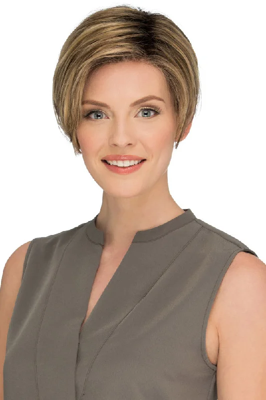 Layered short wig to add volume and dimensionPerry <br>Synthetic Lace Front with Lace Part Wig