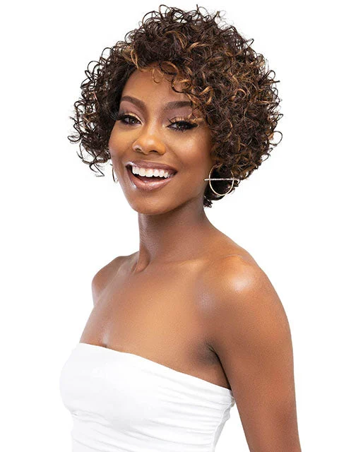 Short wig with a geometric pattern for a unique and fashion - forward designFemi Collection Ms Auntie Premium Synthetic Wig - LEXI