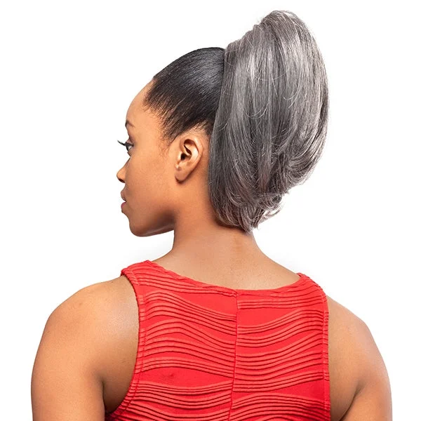 Black - colored ponytails for a classic and timeless appearanceFOXY SILVER SYNTHETIC PONYTAIL DS02 [14618]