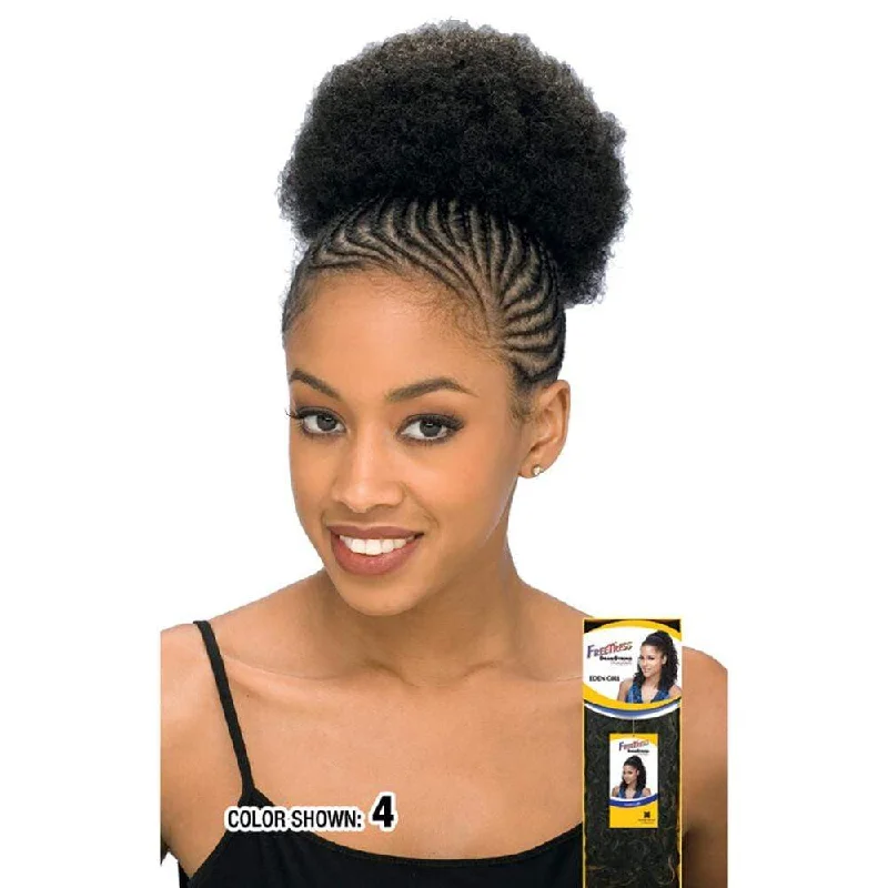 Extension ponytails with a secure elastic base for all - day comfortFreeTress Drawstring Afro Puff Ponytail - Afro 5"