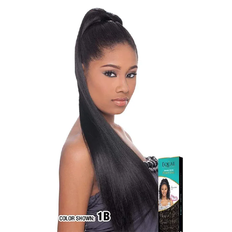 Human hair ponytails with a natural shine for a luxurious lookEqual Drawstring Ponytail - Yaky Straight 24"