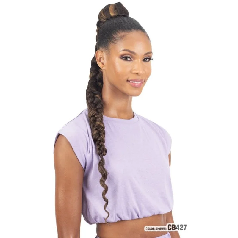 Ponytails for a gym workout with moisture - wicking propertiesFreeTress Equal Ponytail - Jumbo Braid Goddess Ponytail 30"