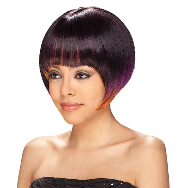 Short wig in a fiery red color for a vibrant appearanceFreeTress Equal Premium Synthetic Bob Hair Style Wig - Wendy