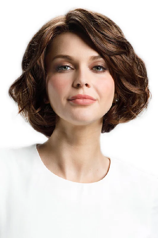 Short wig with a side - swept bang for a sophisticated and flattering styleGia Mono